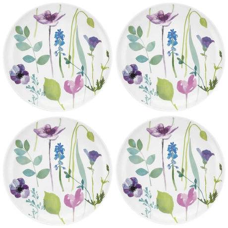 Portmeirion 23cm Water Garden Set of 4 Coupe Side Plates