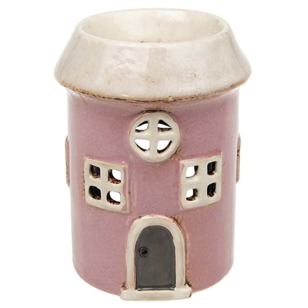 Village Pottery 15cm Pink Round Tea Light Holder