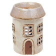 Village Pottery 15cm Round House Wax Warmer - Cream - Old Railway Line Garden Centre