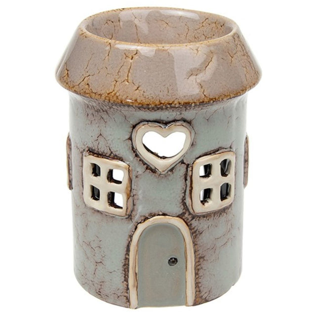 Village Pottery 15cm Slate Round Tea Light Holder - Old Railway Line Garden Centre