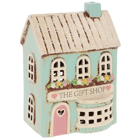 Village Pottery 17.5cm Gift Shop Tealight Holder - Old Railway Line Garden Centre