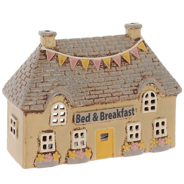 Village Pottery 18.5cm Bed & Breakfast House Tealight - Old Railway Line Garden Centre