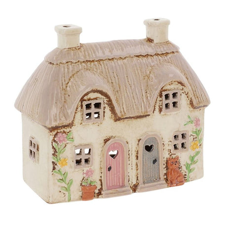 Village Pottery 18cm Double Garden Thatch Tealight - Old Railway Line Garden Centre