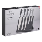 Viners Mono Mix Knife Block Giftbox - Grey - (Set of 6) - Old Railway Line Garden Centre