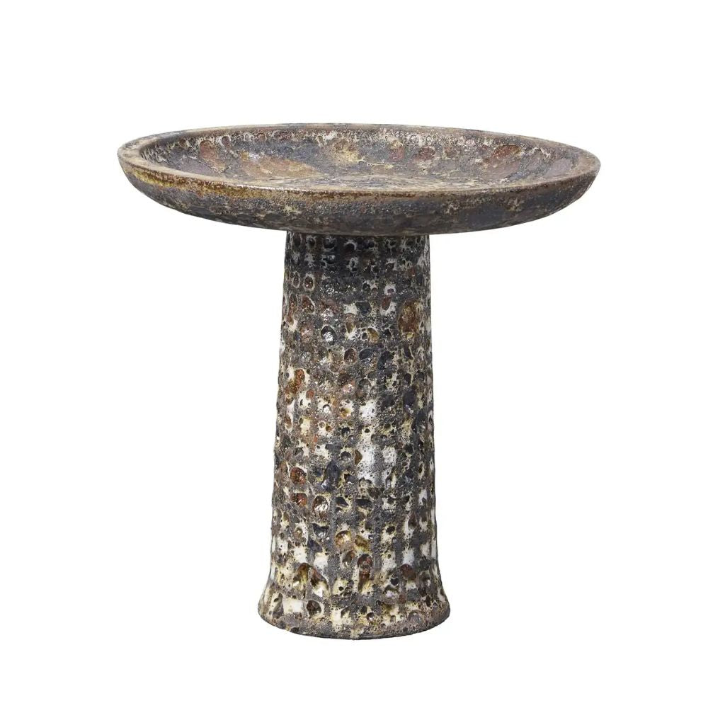 Virtue 50cm Stone Rustic Brown Bird Bath