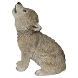 Vivid Arts 15cm Real Life Howling Wolf Cub Ornament