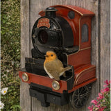 Vivid Arts 23cm Red Express Stream Train & Robin Garden Birdhouse