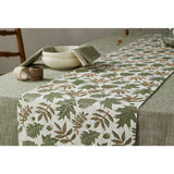 Walton & Co 180cm Embellished Green Leaf Table Runner
