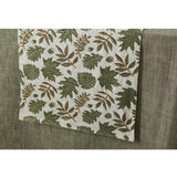 Walton & Co 180cm Embellished Green Leaf Table Runner
