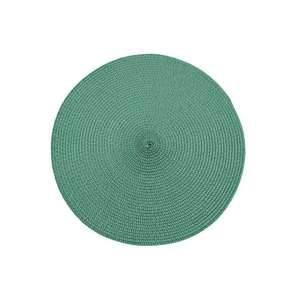 Walton & Co 35cm Circular Ribbed Placemat - Green