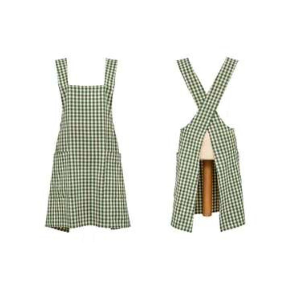 Walton & Co 100cm Green Gingham Apron