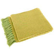 Walton & Co 152cm Festival Recycled Cotton Throw Green / Yellow - Old Railway Line Garden Centre