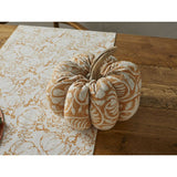 Walton & Co 25cm Burnt Orange Block Print Filled Pumpkin