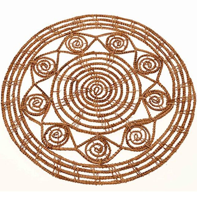 Walton & Co 35cm Palm Circular Mat - Old Railway Line Garden Centre