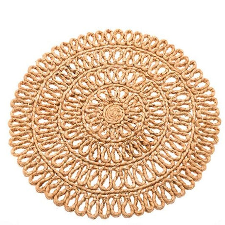Walton & Co 37cm Looped Jute Circular Mat - Old Railway Line Garden Centre