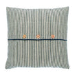 Walton & Co 43cm x 43cm Hampton Stripe Button Cushion - Old Railway Line Garden Centre