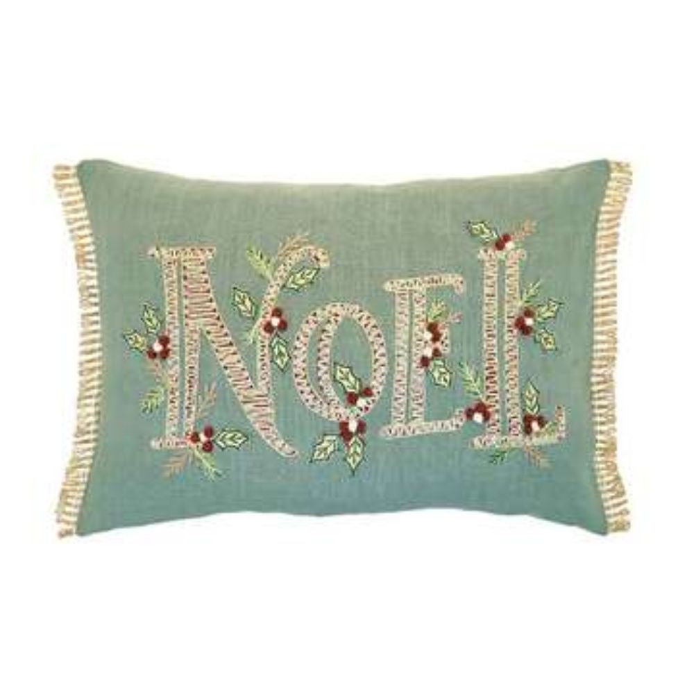 Walton & Co 50cm Embroidered Noel Cushion