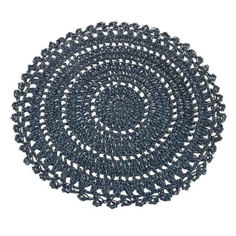 Walton & Co Crochet Paper Placemat - Ink Blue - Old Railway Line Garden Centre