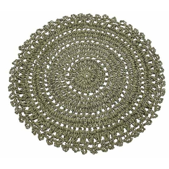 Walton & Co Crochet Paper Placemat - Olive - Old Railway Line Garden Centre
