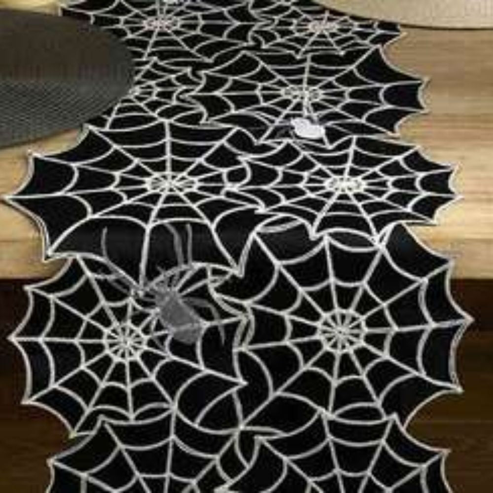 Walton & Co Embroidered Cobweb Runner