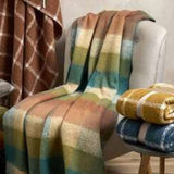 Walton & Co Faux Mohair Check Throw