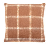 Walton & Co 43cm Faux Mohair Chequered Cushion Spice