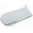 Walton & Co Gingham Double Oven Glove Blue Cotton - Old Railway Line Garden Centre
