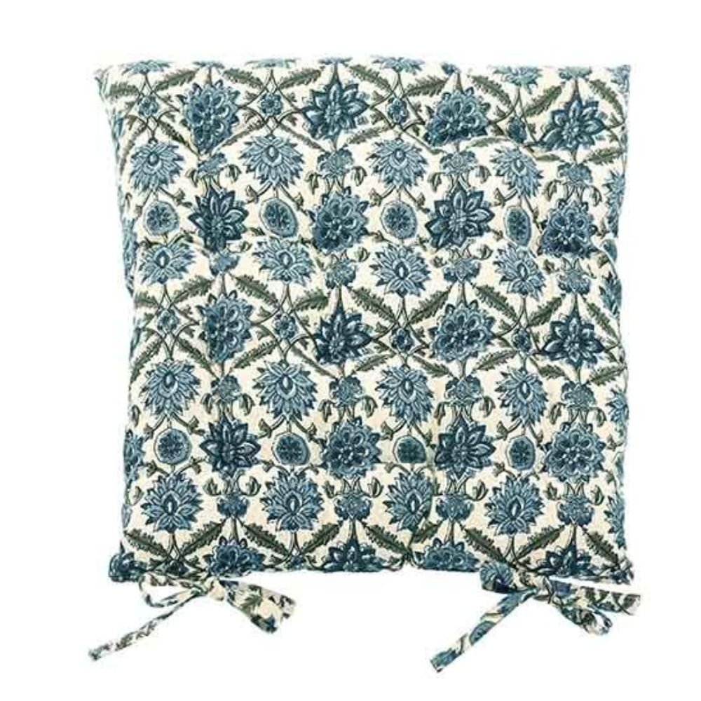 Walton & Co Kelmscott Seat Pad with Ties - Old Railway Line Garden Centre