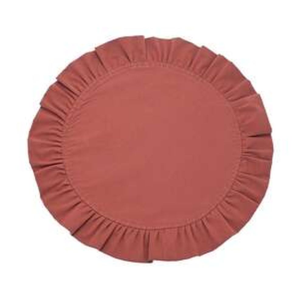 Walton & Co Merlot Circular Ruffle Edge Place Mat