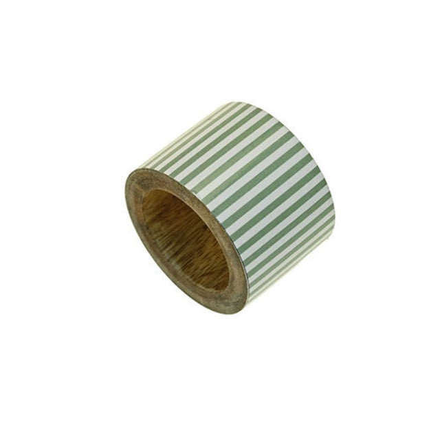 Walton & Co Striped Wooden Napkin Ring - Apple - Old Railway Line Garden Centre