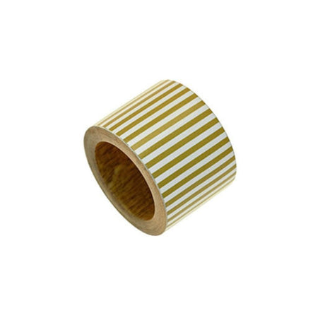 Walton & Co Striped Wooden Napkin Ring - Lemon - Old Railway Line Garden Centre