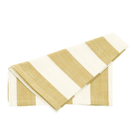 Walton & Co Wide Stripe Napkin (Set Of 4) - Honeydew - Old Railway Line Garden Centre