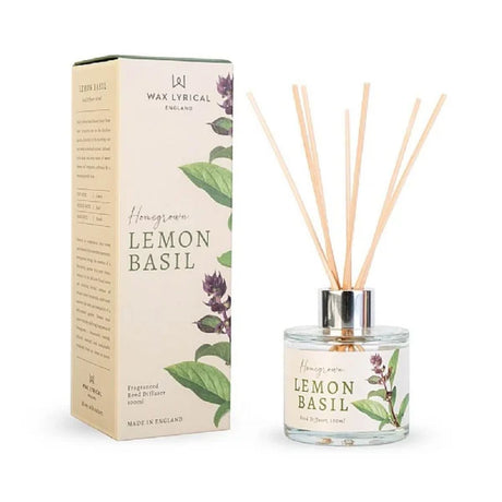 Wax Lyrical 100ml Lemon Basil Reed Diffuser - Old Railway Line Garden Centre