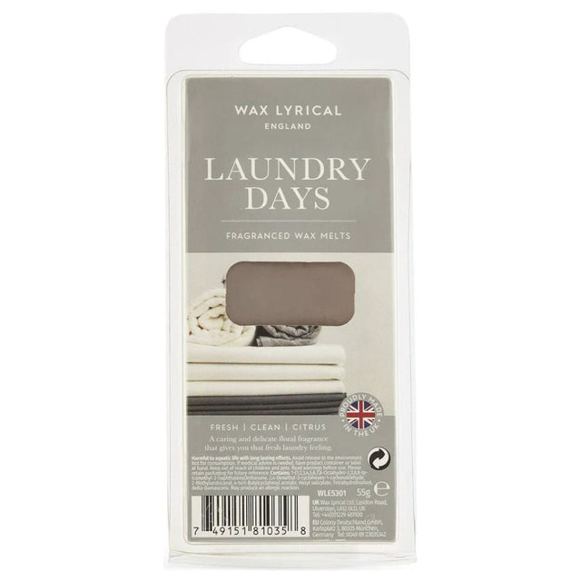 Wax Lyrical 55g Laundry Days Wax Melt - Old Railway Line Garden Centre