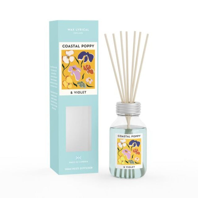 Wax Lyrical Coastal Poppy & Freesia 100ml Reed Diffuser - Old Railway Line Garden Centre