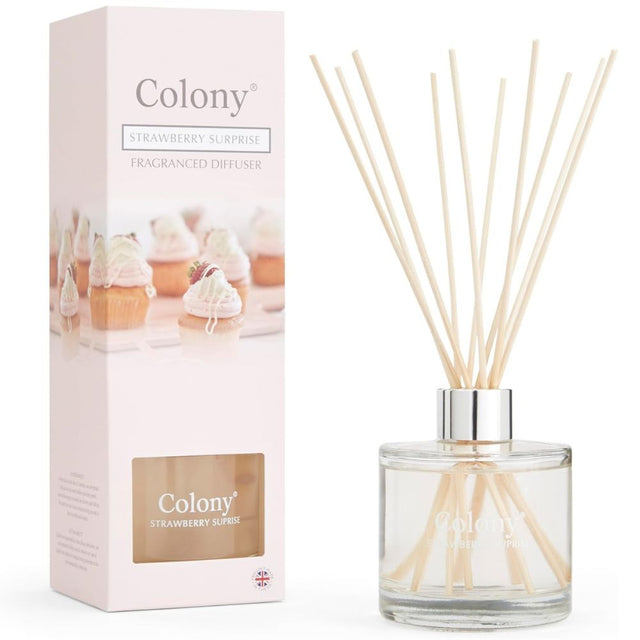 Wax Lyrical Colony Strawberry Suprise 200ml Reed Diffuser - Old Railway Line Garden Centre