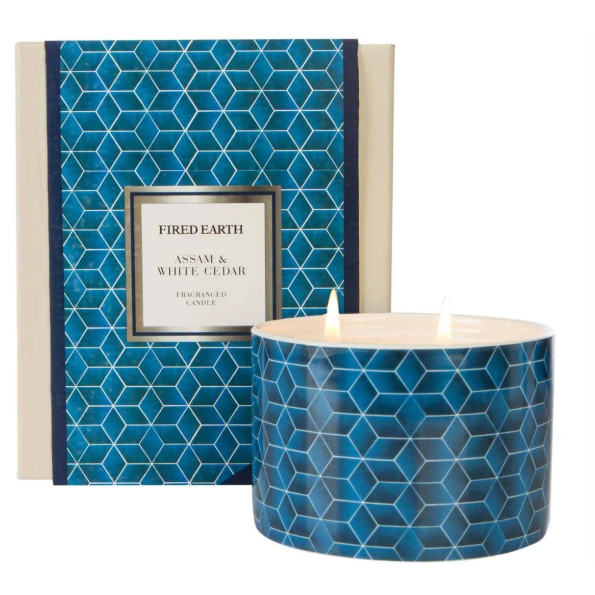 Wax Lyrical Fired Earth Assam & White Cedar Large Candle - Old Railway Line Garden Centre