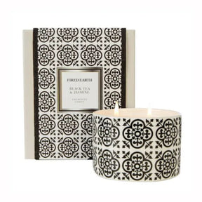 Wax Lyrical Fired Earth Black Tea & Jasmine Large Candle - Old Railway Line Garden Centre
