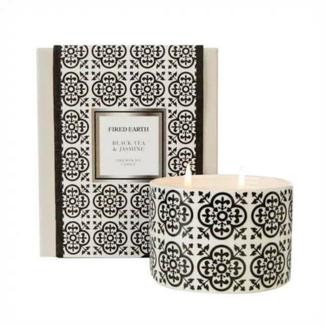 Wax Lyrical Fired Earth Black Tea & Jasmine Large Candle - Old Railway Line Garden Centre