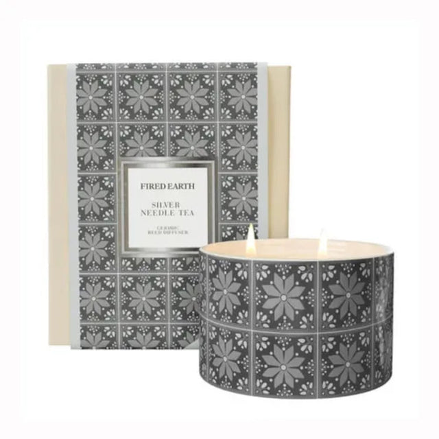 Wax Lyrical Fired Earth Silver Needle Tea Large Candle - Old Railway Line Garden Centre