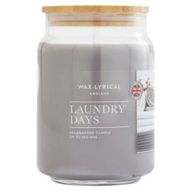 Wax Lyrical Large Laundry Days Jar Candle - Old Railway Line Garden Centre