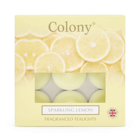 Wax Lyrical Sparkling Lemon Pack of 9 Tealights - Old Railway Line Garden Centre