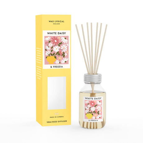 Wax Lyrical White Daisy & Freesia 100ml Reed Diffuser - Old Railway Line Garden Centre