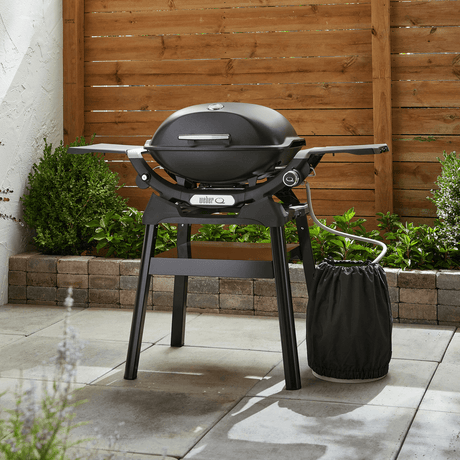 Weber Q 2200N Gas Barbecue with Side Tables and Compact Stand - Old Railway Line Garden Centre