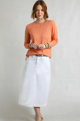 Weird Fish 16 Peach Blossom Lightweight Outfitter Crew Jumper - Old Railway Line Garden Centre