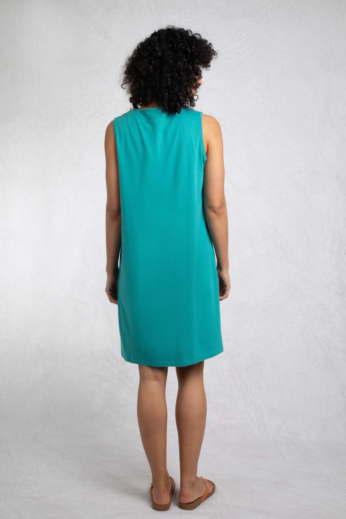 Weird Fish 8 Viridis Teal Anaya Organic Cotton Embroidered Dress - 203311 - Old Railway Line Garden Centre