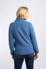 Weird Fish Ariana Full Zip Grid Fleece - Estate Blue