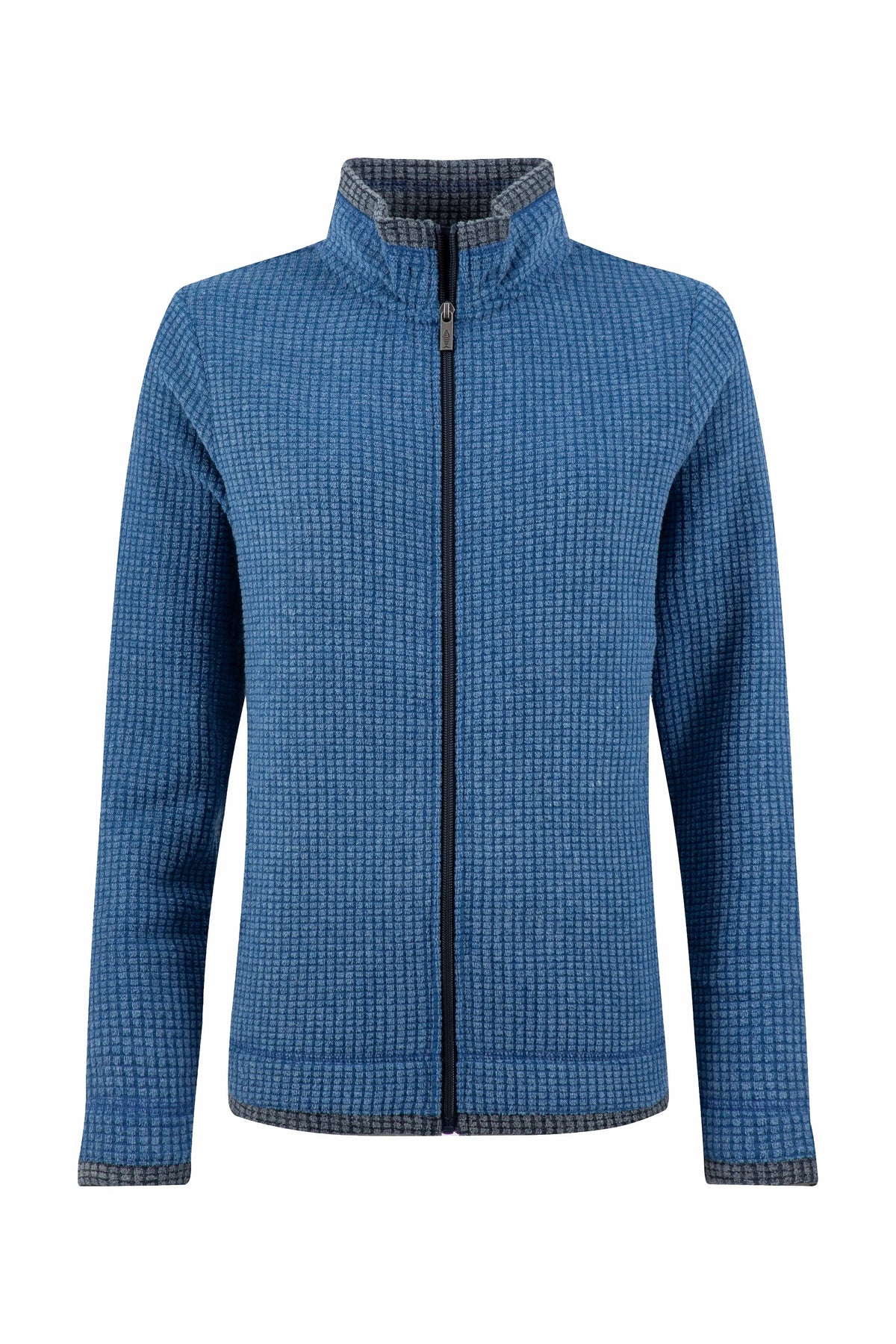 Weird Fish Ariana Full Zip Grid Fleece - Estate Blue