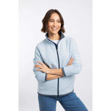 Weird Fish Ariana Full Zip Grid Women's Fleece - Cool Blue