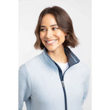 Weird Fish Ariana Full Zip Grid Women's Fleece - Cool Blue